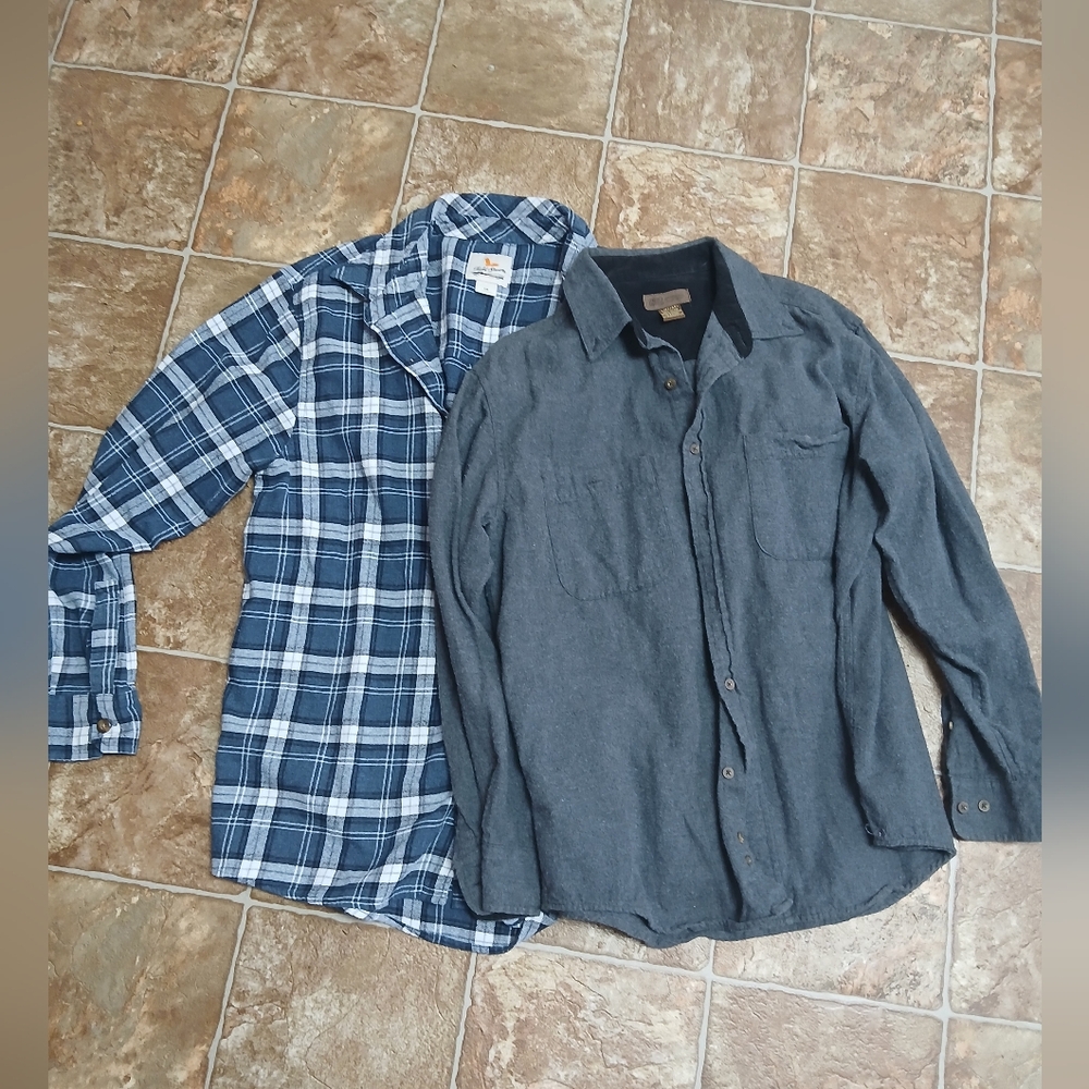 Levi's And Faded Glory  Casual Button-Down Shirts Nice Condition